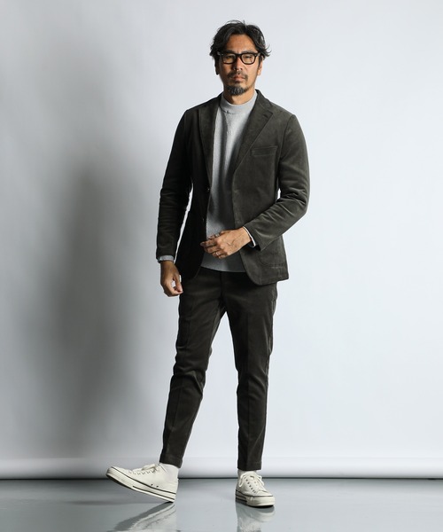 The DUFFER of ST.GEORGE(ザダファーオブセントジョージ)の「14W STRETCH CORDUROY SET UP JACKET:ストレッチコーデュロイ セットアップ コンフォート ジャケット(テーラードジャケット・メンズ・カーキ/ネイビー・MEDIUM/LARGE/X-LARGE)」の4枚目の写真