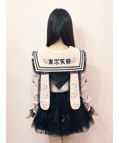 Jamie エーエヌケー（ジェイミーエーエヌケー）の「サブカルチュールスカパン（スカート・レディース・ブラック/ホワイト・M）」の11枚目の写真