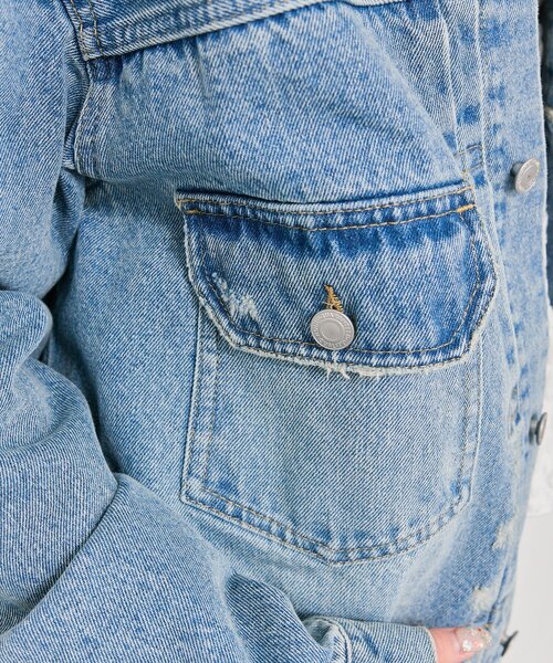 mystic（ミスティック）の「オーバーデニムジャケット（デニムジャケット・レディース・ブルー/ネイビー・FREE）」の8枚目の写真