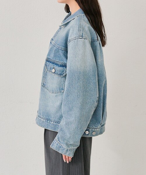mystic（ミスティック）の「オーバーデニムジャケット（デニムジャケット・レディース・ブルー/ネイビー・FREE）」の14枚目の写真