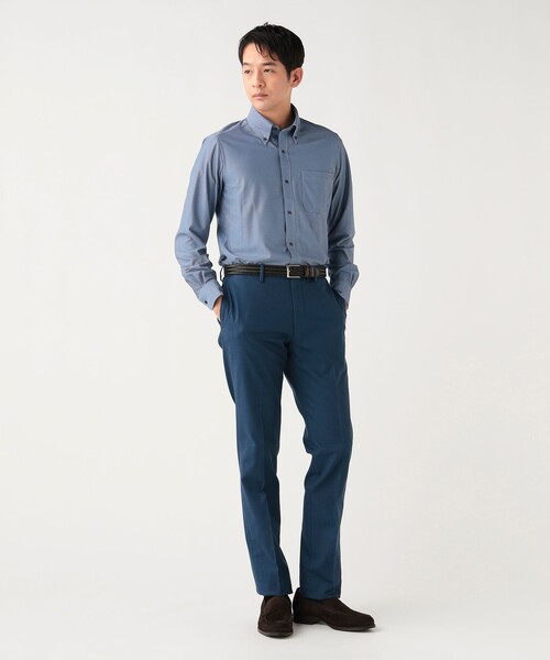 BEAMS HEART(ビームスハート)の「トリコット イージーケア ボタンダウンシャツ(シャツ/ブラウス・メンズ・ブルー/サックスブルー/ホワイト・38/41/39/42/40/37)」の8枚目の写真