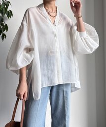 【WEB限定】バックチュールブラウス
