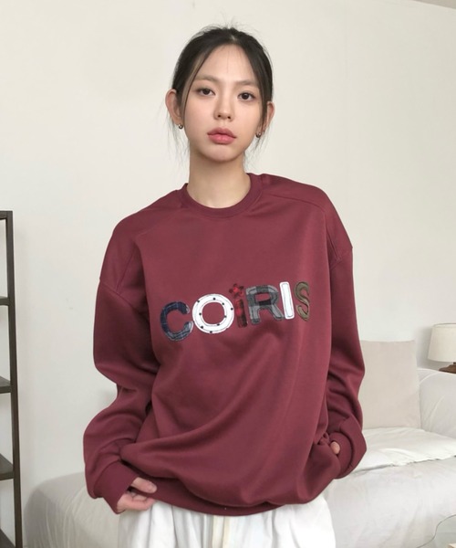 COIRIS_(コイリス)の「◇COIRIS◇ブランド直輸入正規品/ヴァンディ ヴィンテージ アップリケ ロゴ MTM VANDY VINTAGE APPLIQUE LOGO MTM(スウェット・レディース・バーガンディー・FREE)」の1枚目の写真