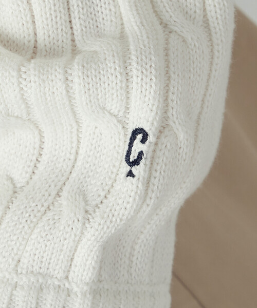 COMME CA ISM（コムサイズム）の「ケーブルクルーネックカーディガン（カーディガン/ボレロ・レディース・ネイビー/グリーン/オフホワイト・LARGE/MEDIUM）」の4枚目の写真