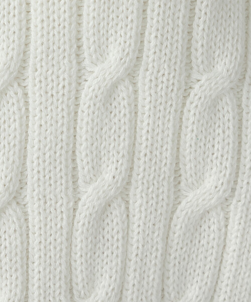 COMME CA ISM（コムサイズム）の「ケーブルクルーネックカーディガン（カーディガン/ボレロ・レディース・ネイビー/グリーン/オフホワイト・LARGE/MEDIUM）」の6枚目の写真