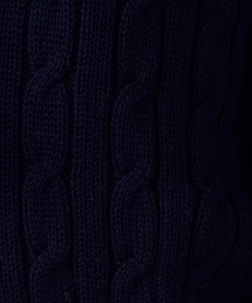COMME CA ISM（コムサイズム）の「ケーブルクルーネックカーディガン（カーディガン/ボレロ・レディース・ネイビー/グリーン/オフホワイト・LARGE/MEDIUM）」の7枚目の写真