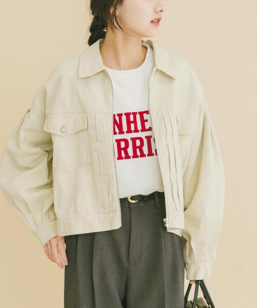 ITEMS URBANRESEARCH(アイテムズ アーバンリサーチ)の「袖ボリュームZIPブルゾン(ブルゾン・レディース・ホワイト系その他/ブラウン・FREE)」の2枚目の写真