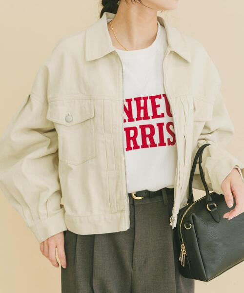 ITEMS URBANRESEARCH(アイテムズ アーバンリサーチ)の「袖ボリュームZIPブルゾン(ブルゾン・レディース・ホワイト系その他/ブラウン・FREE)」の15枚目の写真