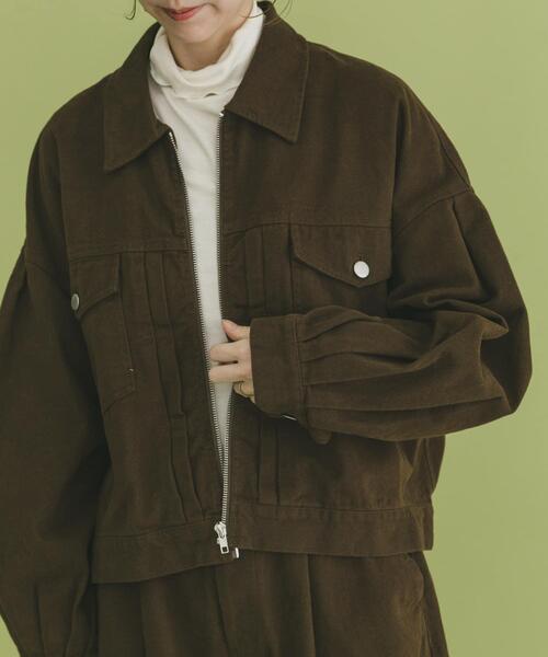 ITEMS URBANRESEARCH(アイテムズ アーバンリサーチ)の「袖ボリュームZIPブルゾン(ブルゾン・レディース・ホワイト系その他/ブラウン・FREE)」の21枚目の写真