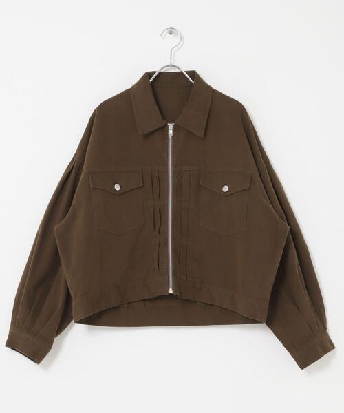 ITEMS URBANRESEARCH(アイテムズ アーバンリサーチ)の「袖ボリュームZIPブルゾン(ブルゾン・レディース・ホワイト系その他/ブラウン・FREE)」の9枚目の写真