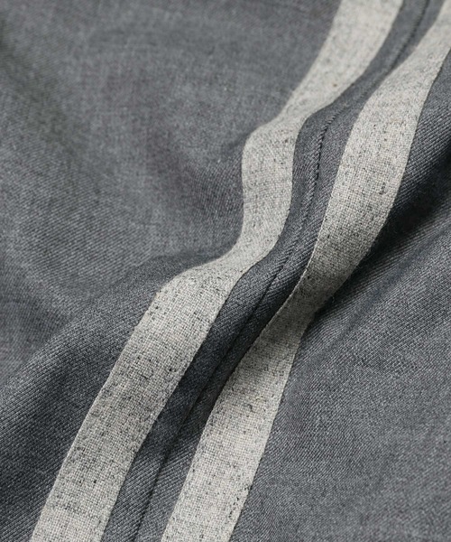 The DUFFER of ST.GEORGE(ザダファーオブセントジョージ)の「【WEB限定アイテム】SIDE LINE EASY WIDE SLACKS:サイドライン イージー バギースラックス バギーパンツ(スラックス・メンズ・ブラック/グレー・LARGE/MEDIUM/SMALL/X-LARGE)」の15枚目の写真