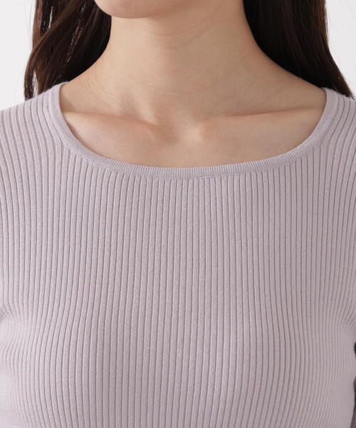 EDIT COLOGNE（エディットコロン）の「＜Ｅ＞レーススカーフ付きリブニット / 1216175200（ニット/セーター・レディース・パープル/ブルー/ホワイト系その他/ホワイト×ブラック・FREE）」の7枚目の写真