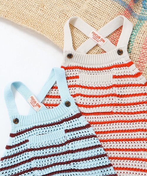 BREEZE（ブリーズ）の「【リンク】Bpop サマーニットサロペット（その他ベビーウェア・キッズ・ブルー/レッド・80/70）」の4枚目の写真