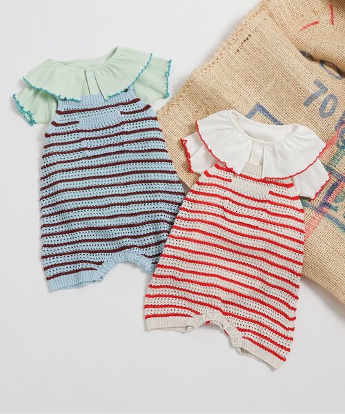 BREEZE（ブリーズ）の「【リンク】Bpop サマーニットサロペット（その他ベビーウェア・キッズ・ブルー/レッド・80/70）」の5枚目の写真