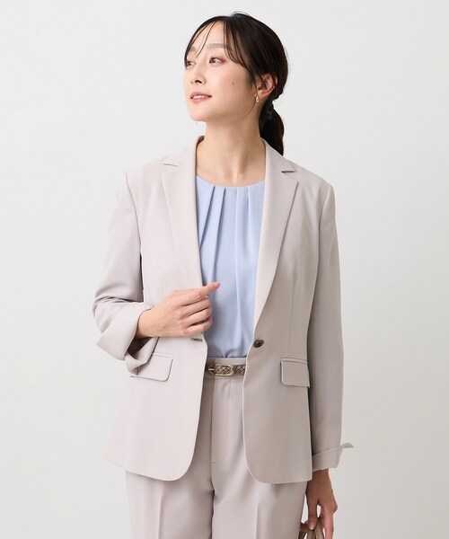 UNTITLED（アンタイトル）の「エアリーテーラードジャケット（テーラードジャケット・レディース・チャコールグレー/ナチュラル/ネイビー・03/01/02/42/04/46/44/48/50/00）」の20枚目の写真