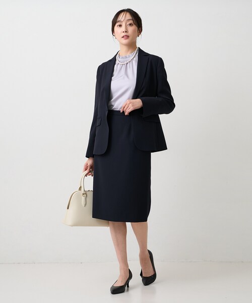 UNTITLED（アンタイトル）の「エアリーテーラードジャケット（テーラードジャケット・レディース・チャコールグレー/ナチュラル/ネイビー・03/01/02/42/04/46/44/48/50/00）」の14枚目の写真