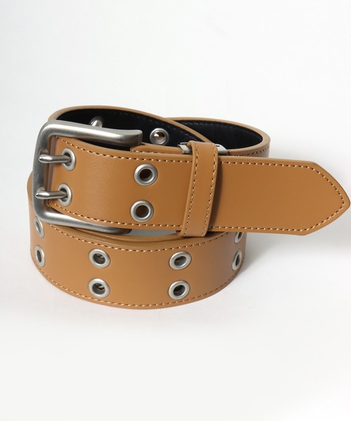 Lee（リー）の「Lee/リー Synthetic Leather Eyele Belt/40mm 合皮 ハトメ フェイクレザーベルト/レディース メンズ（ベルト・メンズ・ブラウン/ダークブラウン/ブラック・FREE）」の3枚目の写真