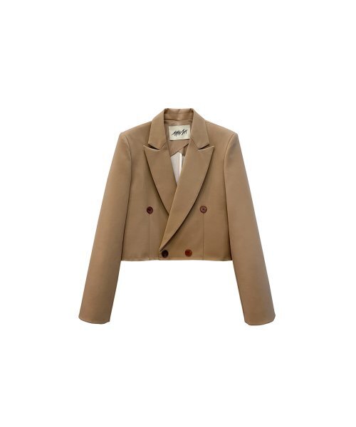 MMAM(ムアム)の「Double cropped blazer(テーラードジャケット・レディース・ベージュ・FREE)」の5枚目の写真