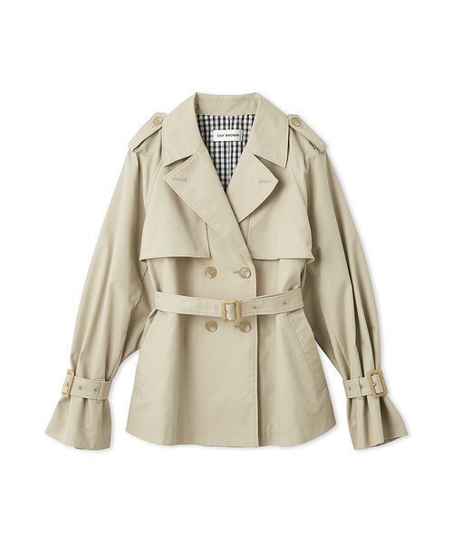LILY BROWN（リリーブラウン）の「クラシックミドルトレンチコート（トレンチコート・レディース・グレイッシュベージュ/ベージュ/ネイビー・F）」の3枚目の写真