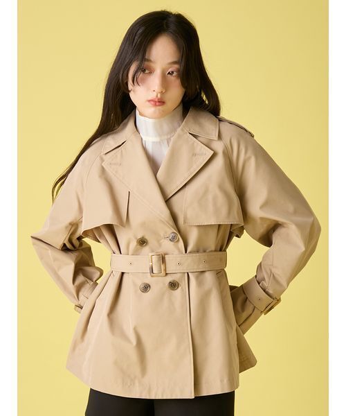 LILY BROWN（リリーブラウン）の「クラシックミドルトレンチコート（トレンチコート・レディース・グレイッシュベージュ/ベージュ/ネイビー・F）」の7枚目の写真