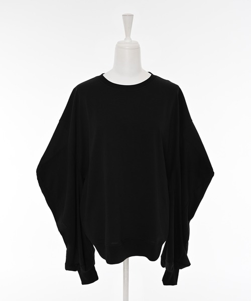 Narcissus（ナルシス）の「ユニークボリュームカットソー（スウェット・レディース・ホワイト/ブラック・FREE）」の2枚目の写真