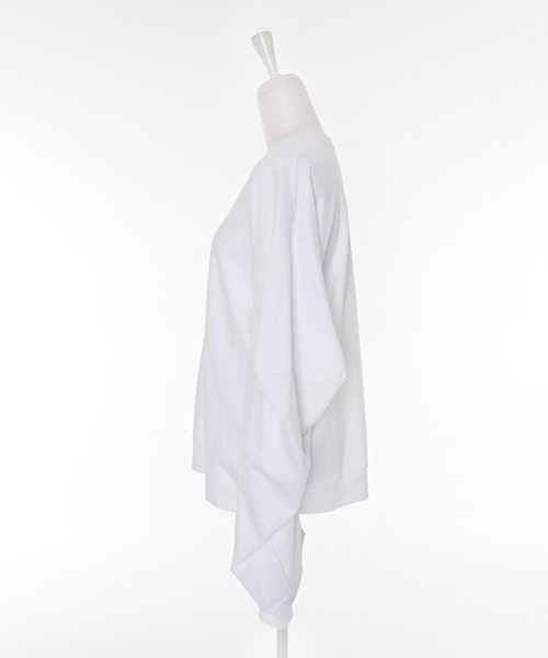 Narcissus（ナルシス）の「ユニークボリュームカットソー（スウェット・レディース・ホワイト/ブラック・FREE）」の7枚目の写真