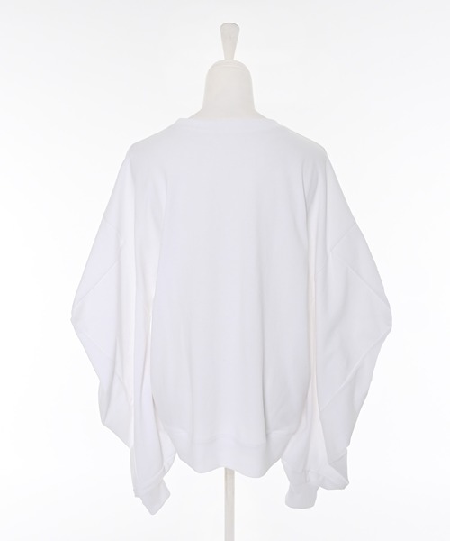 Narcissus（ナルシス）の「ユニークボリュームカットソー（スウェット・レディース・ホワイト/ブラック・FREE）」の8枚目の写真