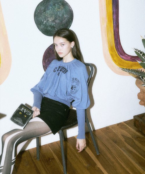ITZAVIBE（イッザバイブ）の「[ICC22WSS03BL] ロゴシャーリングTシャツ（スウェット・レディース・その他・ONE SIZE）」の2枚目の写真