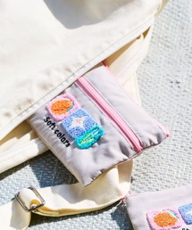 LAKOLE | 【入園入学にも】[FRUITS AND BLOOM]サガラ刺繍ダブルファスナーポーチA / 612311(ステーショナリー)