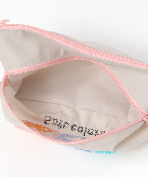 LAKOLE（ラコレ）の「【入園入学にも】[FRUITS AND BLOOM]サガラ刺繍ダブルファスナーポーチA / 612311（ステーショナリー・レディース・グレー・FREE）」の9枚目の写真