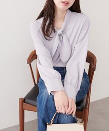 natural couture | リボンタイパール釦ブラウス(シャツ/ブラウス)