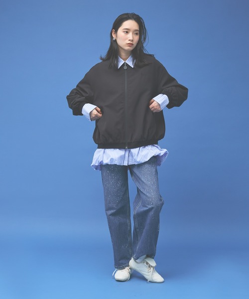 Kappa(カッパ)の「≪Kappa×and ST ウェルネスクラブ≫ダブルクロスジャケット (ユニセックス)(その他アウター・レディース・ブラック/ブルー/ベージュ・LARGE/MEDIUM/SMALL)」の14枚目の写真