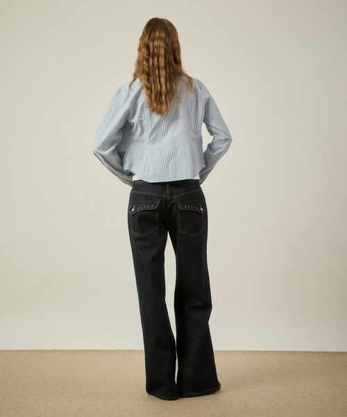 hazyl(ヘイジル)の「gather design shirt / ギャザーデザインシャツ(シャツ/ブラウス・レディース・ブルー系その他/ピンク系その他/オフホワイト・フリー)」の13枚目の写真
