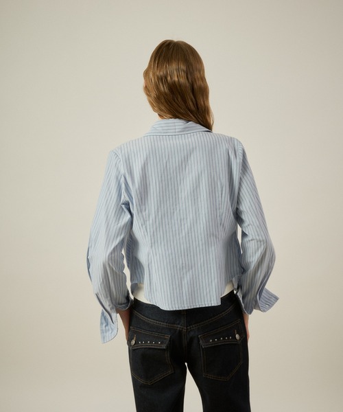 hazyl(ヘイジル)の「gather design shirt / ギャザーデザインシャツ(シャツ/ブラウス・レディース・ブルー系その他/ピンク系その他/オフホワイト・フリー)」の19枚目の写真