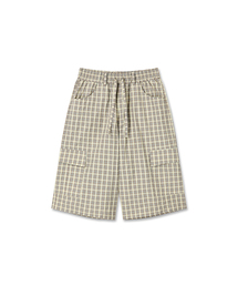 9999ARCHIVE（9999アーカイブ）の「Check Nylon Cargo Bermuda Pants（スウェットパンツ）」