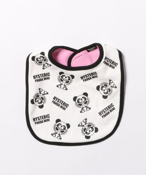 HYSTERIC MINI（ヒステリックミニ）の「PANDA MINI RV スタイ（その他ベビー用品・キッズ・ホワイト/ベビーピンク/ブラック・FREE）」の6枚目の写真