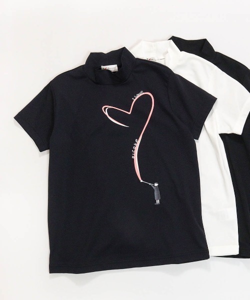 Picone CLUB（ピッコーネクラブ）の「ハートプリントプルオーバー（Tシャツ/カットソー・レディース・ブラック/ネイビー/ホワイト・13号/11号/9号）」の3枚目の写真