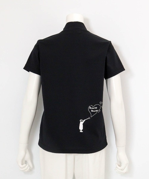 Picone CLUB（ピッコーネクラブ）の「ハートプリントプルオーバー（Tシャツ/カットソー・レディース・ブラック/ネイビー/ホワイト・13号/11号/9号）」の4枚目の写真