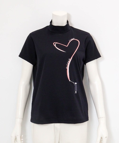 Picone CLUB（ピッコーネクラブ）の「ハートプリントプルオーバー（Tシャツ/カットソー・レディース・ブラック/ネイビー/ホワイト・13号/11号/9号）」の5枚目の写真