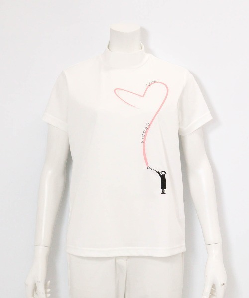 Picone CLUB（ピッコーネクラブ）の「ハートプリントプルオーバー（Tシャツ/カットソー・レディース・ブラック/ネイビー/ホワイト・13号/11号/9号）」の7枚目の写真