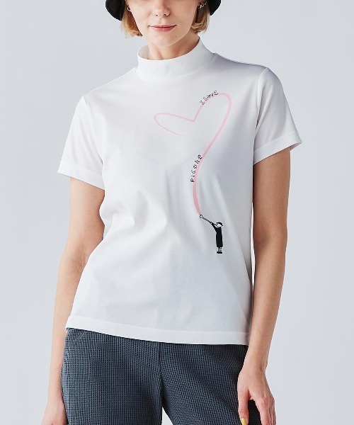 Picone CLUB（ピッコーネクラブ）の「ハートプリントプルオーバー（Tシャツ/カットソー・レディース・ブラック/ネイビー/ホワイト・13号/11号/9号）」の9枚目の写真