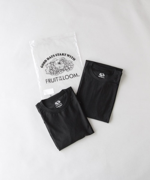 UNUSED（アンユーズド）の「UNUSED Us2025 fruit of the loom×unused 2pack t-shirt（Tシャツ/カットソー・メンズ・ホワイト/グレー/ブラック・2/3）」の5枚目の写真