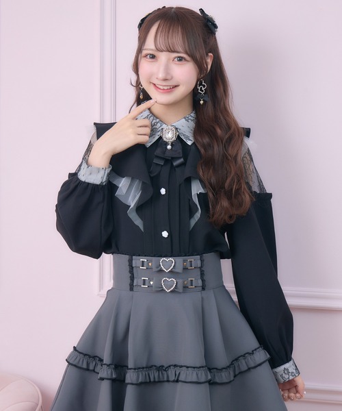 ROJITA（ロジータ）の「【revival】ラッフル肩開きブラウス（シャツ/ブラウス・レディース・ブラック/ピンク/ホワイト・FREE）」の14枚目の写真