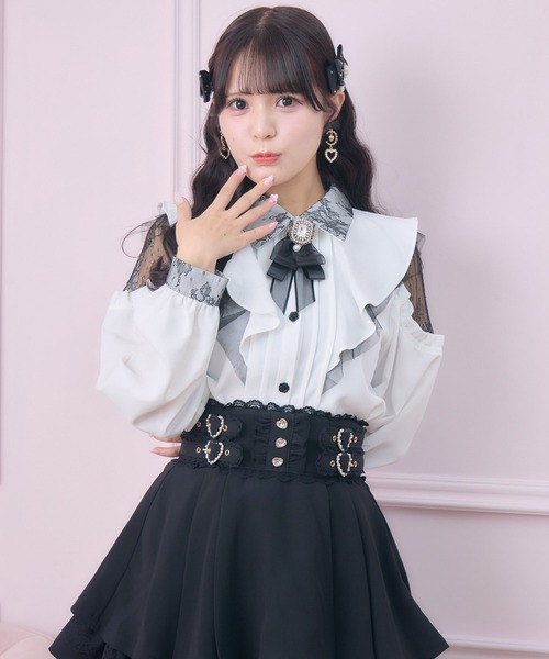 ROJITA（ロジータ）の「【revival】ラッフル肩開きブラウス（シャツ/ブラウス・レディース・ブラック/ピンク/ホワイト・FREE）」の19枚目の写真