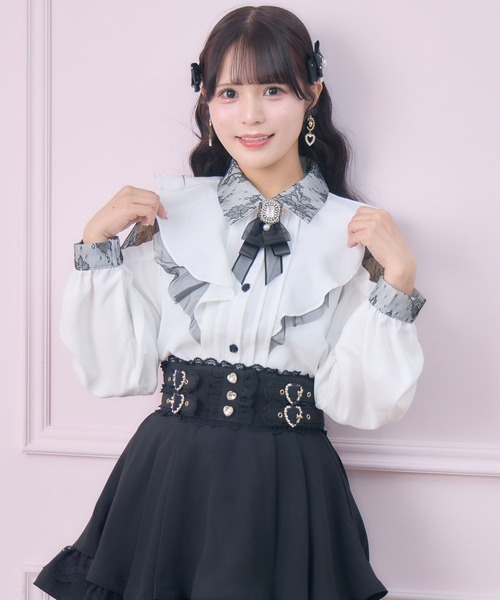 ROJITA（ロジータ）の「【revival】ラッフル肩開きブラウス（シャツ/ブラウス・レディース・ブラック/ピンク/ホワイト・FREE）」の20枚目の写真