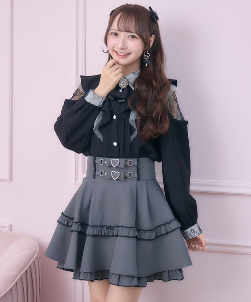 ROJITA（ロジータ）の「【revival】ラッフル肩開きブラウス（シャツ/ブラウス・レディース・ブラック/ピンク/ホワイト・FREE）」の18枚目の写真