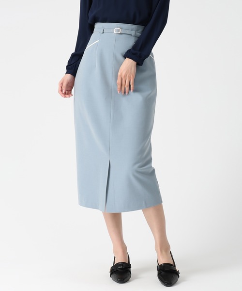 MISCH MASCH(ミッシュマッシュ)の「2026春夏新作 ポケット配色ベルト付きタイトスカート(スカート・レディース・アイボリー/ブラック/ブルー/ライトグリーン・M/S)」の7枚目の写真