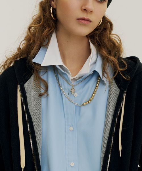 JEANASIS（ジーナシス）の「【Champion別注】インディゴブラックZIPパーカー/594295（パーカー・レディース・ブラック系その他・FREE）」の6枚目の写真