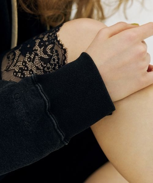 JEANASIS（ジーナシス）の「【Champion別注】インディゴブラックZIPパーカー/594295（パーカー・レディース・ブラック系その他・FREE）」の9枚目の写真