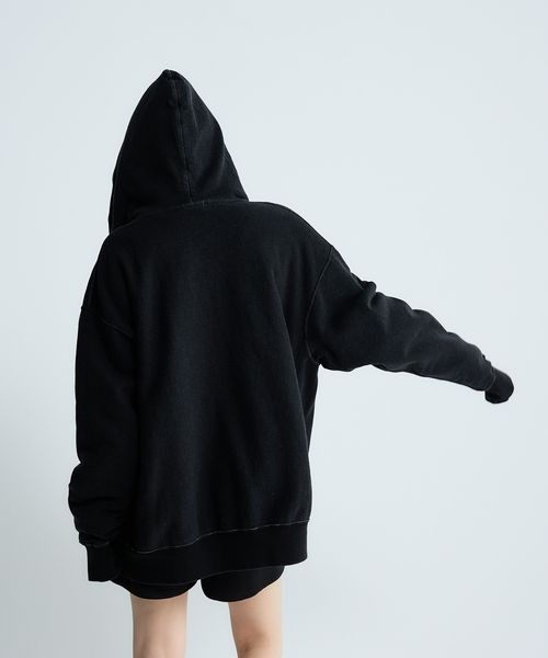 JEANASIS（ジーナシス）の「【Champion別注】インディゴブラックZIPパーカー/594295（パーカー・レディース・ブラック系その他・FREE）」の12枚目の写真